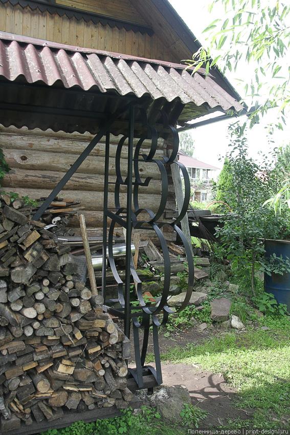 поленница дровяник полено дрова дача деревня ландшафт made of metal своими руками металл diy